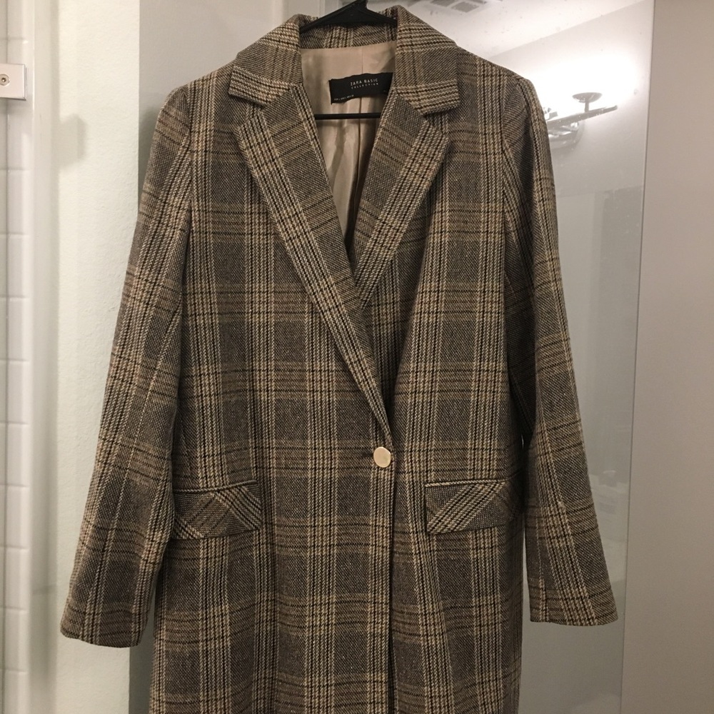 Zara Plaid Coat